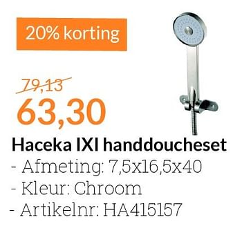 Aanbiedingen Haceka ixi handdoucheset - Haceka - Geldig van 01/02/2016 tot 29/02/2016 bij Sanitairwinkel
