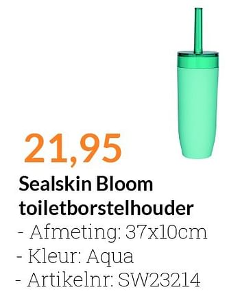 Aanbiedingen Sealskin bloom toiletborstelhouder - Sealskin - Geldig van 01/02/2016 tot 29/02/2016 bij Sanitairwinkel