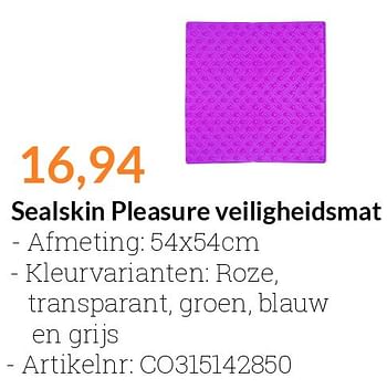 Aanbiedingen Sealskin pleasure veiligheidsmat - Sealskin - Geldig van 01/02/2016 tot 29/02/2016 bij Sanitairwinkel