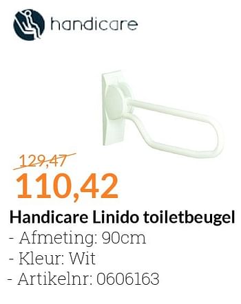 Aanbiedingen Handicare linido toiletbeugel - Handicare - Geldig van 01/02/2016 tot 29/02/2016 bij Sanitairwinkel
