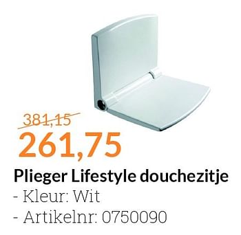 Aanbiedingen Plieger lifestyle douchezitje - Plieger - Geldig van 01/02/2016 tot 29/02/2016 bij Sanitairwinkel