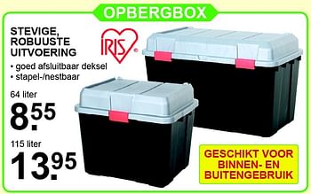 Aanbiedingen Opbergbox stevige, robuuste uitvoering - Iris - Geldig van 01/02/2016 tot 21/02/2016 bij Van Cranenbroek