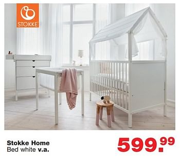 Aanbiedingen Stokke home bed white - Huismerk - Baby &amp; Tiener Megastore - Geldig van 22/01/2016 tot 14/02/2016 bij Baby & Tiener Megastore