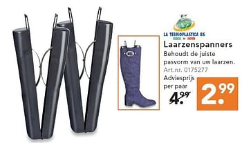 Aanbiedingen Laarzenspanners - La Termoplastica ES - Geldig van 01/02/2016 tot 14/02/2016 bij Blokker