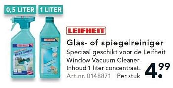 Aanbiedingen Glas of spiegelreiniger - Leifheit - Geldig van 01/02/2016 tot 14/02/2016 bij Blokker