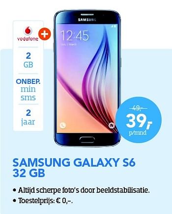 Aanbiedingen Samsung galaxy s6 32 gb - Samsung - Geldig van 01/02/2016 tot 29/02/2016 bij Coolblue