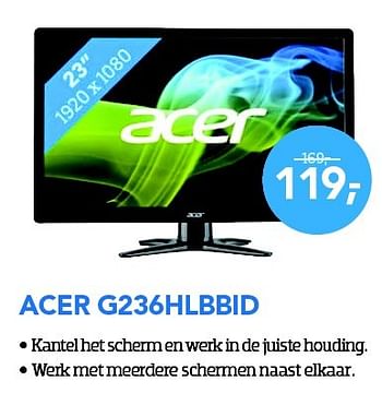 Aanbiedingen Acer g236hlbbid - Acer - Geldig van 01/02/2016 tot 29/02/2016 bij Coolblue