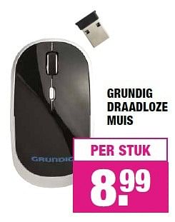 Aanbiedingen Grundig draadloze muis - Grundig - Geldig van 01/02/2016 tot 14/02/2016 bij Big Bazar