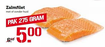 Aanbiedingen Zalmfilet met of zonder huid - Huismerk - Coop - Geldig van 01/02/2016 tot 07/02/2016 bij Coop