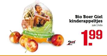 Aanbiedingen Bio boer giel kinderappeltjes - Huismerk - Coop - Geldig van 01/02/2016 tot 07/02/2016 bij Coop