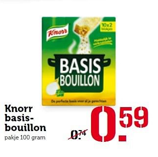 Aanbiedingen Knorr basisbouillon - Knorr - Geldig van 01/02/2016 tot 07/02/2016 bij Coop