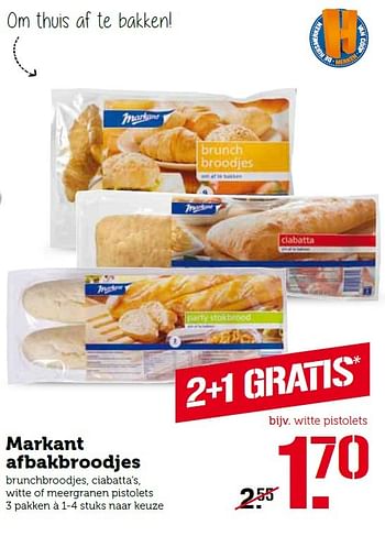 Aanbiedingen Markant afbakbroodjes - Markant - Geldig van 01/02/2016 tot 07/02/2016 bij Coop