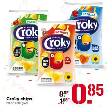 Aanbiedingen Croky chips - Croky - Geldig van 01/02/2016 tot 07/02/2016 bij Coop