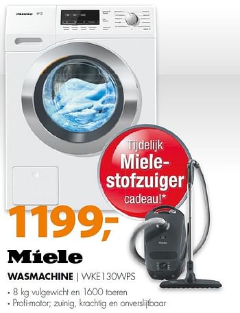 Aanbiedingen Miele wasmachine wke130wps - Miele - Geldig van 01/02/2016 tot 07/02/2016 bij Expert