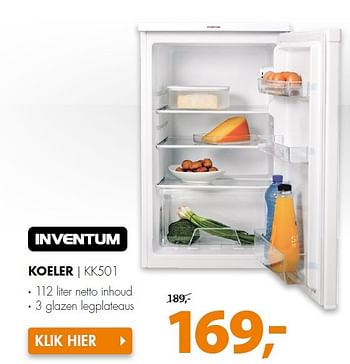 Aanbiedingen Inventum koeler kk501 - Inventum - Geldig van 01/02/2016 tot 07/02/2016 bij Expert