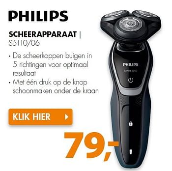 Aanbiedingen Philips scheerapparaat s5110-06 - Philips - Geldig van 01/02/2016 tot 07/02/2016 bij Expert