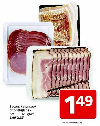 Aanbiedingen Bacon, katenspek of ontbijtspek - Huismerk - Jan Linders - Geldig van 01/02/2016 tot 07/02/2016 bij Jan Linders