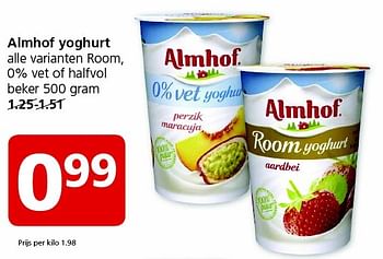 Aanbiedingen Almhof yoghurt - Almhof - Geldig van 01/02/2016 tot 07/02/2016 bij Jan Linders