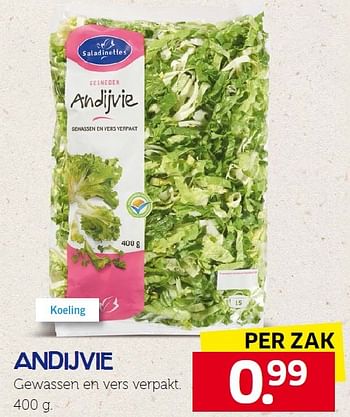 Aanbiedingen Andijvie - Saladinettes - Geldig van 01/02/2016 tot 07/02/2016 bij Lidl