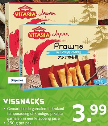 Aanbiedingen Vissnacks - Vitasia - Geldig van 01/02/2016 tot 07/02/2016 bij Lidl