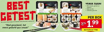 Aanbiedingen Verse sushi - Chef select - Geldig van 01/02/2016 tot 07/02/2016 bij Lidl
