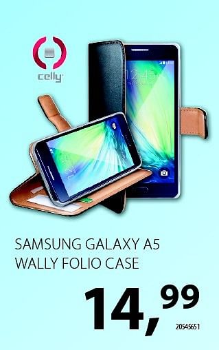 Aanbiedingen Samsung galaxy a5 wally folio cas - Samsung - Geldig van 29/01/2016 tot 08/02/2016 bij Paradigit