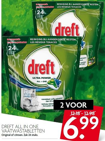 Aanbiedingen Dreft all in one vaatwastabletten - Dreft - Geldig van 07/02/2016 tot 13/02/2016 bij Deka Markt
