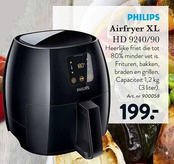 Aanbiedingen Philips airfryer xl hd 9240-90 - Philips - Geldig van 05/02/2016 tot 28/02/2016 bij Cook & Co