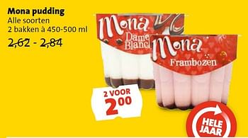 Aanbiedingen Mona pudding - Mona - Geldig van 03/02/2016 tot 31/12/2016 bij Jumbo Supermarkten