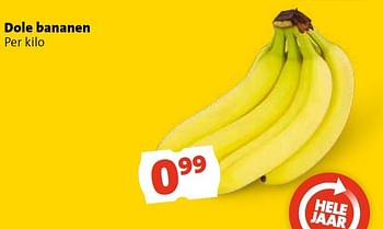 Aanbiedingen Dole bananen - Dole - Geldig van 03/02/2016 tot 31/12/2016 bij Jumbo Supermarkten