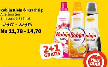 Aanbiedingen Robijn klein + krachtig - Robijn - Geldig van 03/02/2016 tot 31/12/2016 bij Jumbo Supermarkten