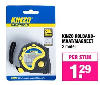 Aanbiedingen Kinzo rolbandmaat-magneet - Kinzo - Geldig van 15/02/2016 tot 28/02/2016 bij Big Bazar