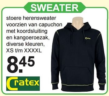 Aanbiedingen Sweater - Cratex - Geldig van 15/02/2016 tot 06/03/2016 bij Van Cranenbroek