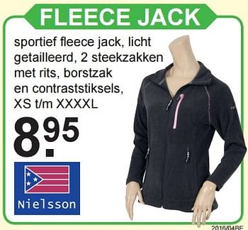 Aanbiedingen Fleece jack - Nielsson - Geldig van 15/02/2016 tot 06/03/2016 bij Van Cranenbroek