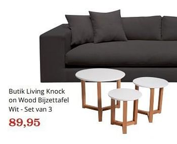 Aanbiedingen Butik living knock on wood bijzettafel - Huismerk - Bol - Geldig van 15/02/2016 tot 06/03/2016 bij Bol