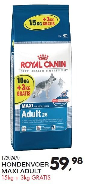 Aanbiedingen Hondenvoer maxi adult - Royal Canin - Geldig van 23/02/2016 tot 15/03/2016 bij Supra Bazar