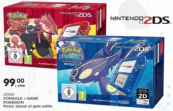 Aanbiedingen Console + game pokemon - Nintendo - Geldig van 23/02/2016 tot 15/03/2016 bij Supra Bazar