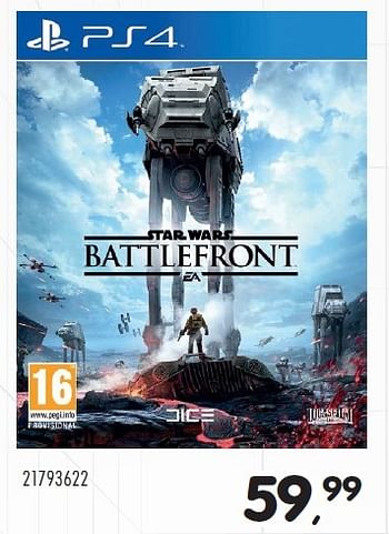 Aanbiedingen Starwars battlefront - Electronic Arts - Geldig van 23/02/2016 tot 15/03/2016 bij Supra Bazar