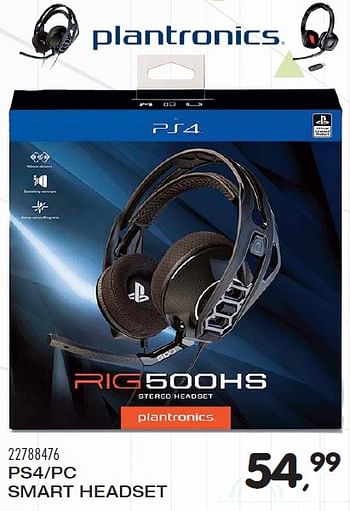 Aanbiedingen Ps4-pc smart headset - Plantronics - Geldig van 23/02/2016 tot 15/03/2016 bij Supra Bazar