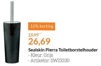 Aanbiedingen Sealskin pierra toiletborstelhouder - Sealskin - Geldig van 01/03/2016 tot 31/03/2016 bij Sanitairwinkel