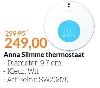 Aanbiedingen Anna slimme thermostaat - Anna - Geldig van 01/03/2016 tot 31/03/2016 bij Sanitairwinkel