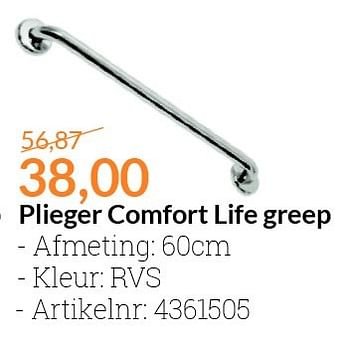 Aanbiedingen Plieger comfort life greep - Plieger - Geldig van 01/03/2016 tot 31/03/2016 bij Sanitairwinkel