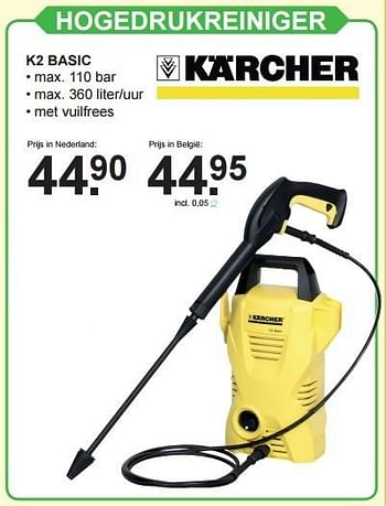 Aanbiedingen Karcher hogedrukreiniger k2 basic - Kärcher - Geldig van 29/02/2016 tot 20/03/2016 bij Van Cranenbroek