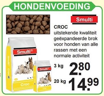 Aanbiedingen Hondenvoeding - Smulti - Geldig van 29/02/2016 tot 20/03/2016 bij Van Cranenbroek