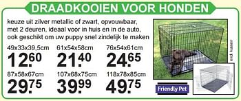 Aanbiedingen Draadkooien voor honden - Friendly pet - Geldig van 29/02/2016 tot 20/03/2016 bij Van Cranenbroek