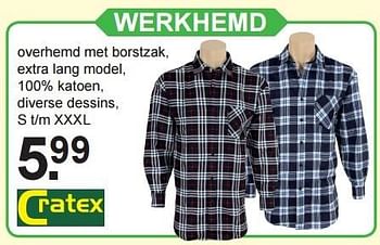 Aanbiedingen Werkhemd - Cratex - Geldig van 29/02/2016 tot 20/03/2016 bij Van Cranenbroek