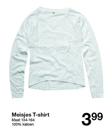 Aanbiedingen Meisjes t-shirt - Huismerk - Zeeman  - Geldig van 27/02/2016 tot 11/03/2016 bij Zeeman