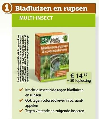 Aanbiedingen Multi-insect - BSI - Geldig van 07/03/2016 tot 31/10/2016 bij Multi Bazar
