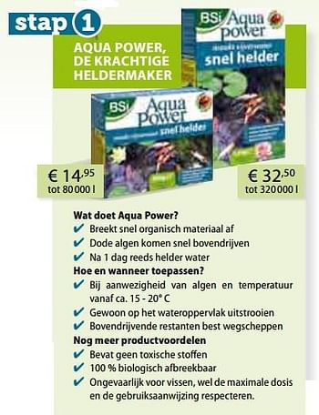 Aanbiedingen Aqua power, de krachtige heldermaker - BSI - Geldig van 07/03/2016 tot 31/10/2016 bij Multi Bazar