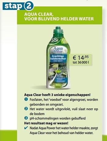 Aanbiedingen Aqua clear, voor blijvend helder water - BSI - Geldig van 07/03/2016 tot 31/10/2016 bij Multi Bazar